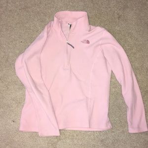 Quarter zip up pink jacket